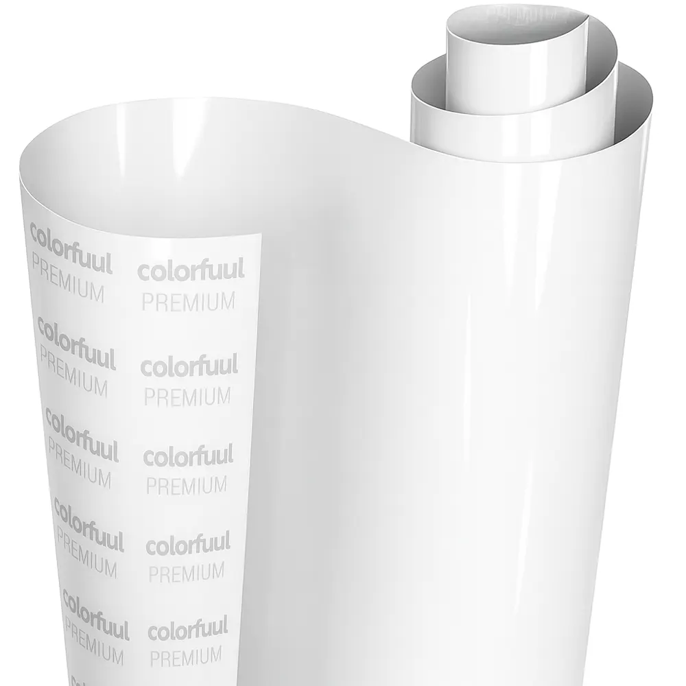 Rouleau de film vinyle blanc ultra brillant pour voitures