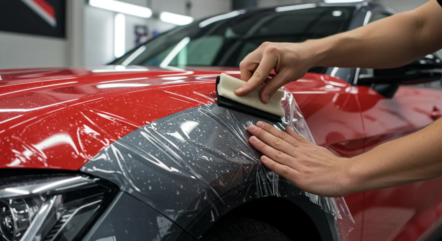 Installation de film de protection de peinture TPU couleur au Royaume-Uni.
