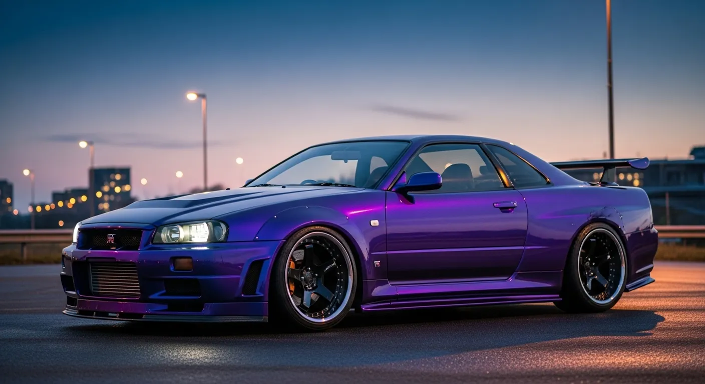 Peinture Midnight Purple pour GTR R34