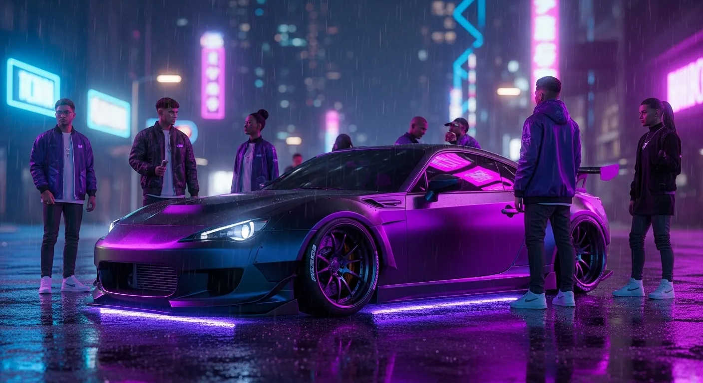 Culture de la voiture violet de minuit