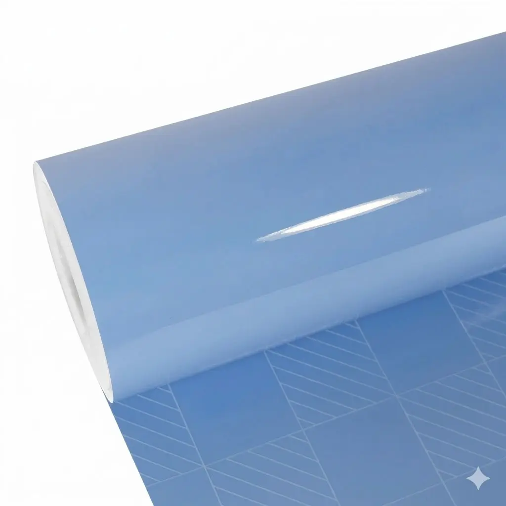 Enveloppe vinyle bleu bébé