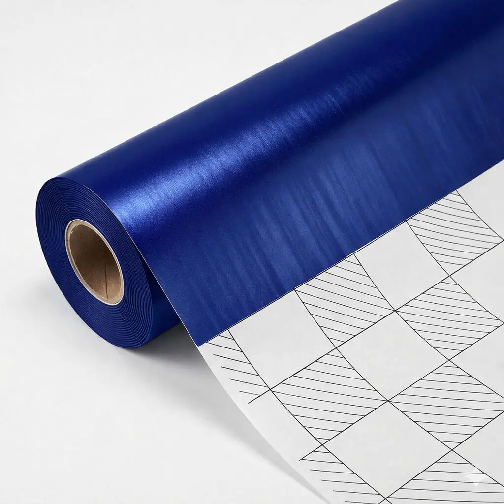 Enveloppe vinyle bleu profond