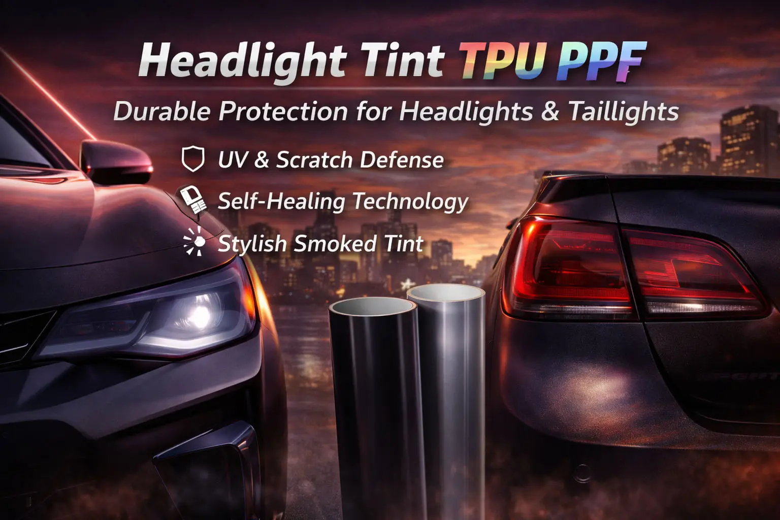 Film de protection de peinture TPU teinté par phares: Style, Sécurité, et protection à long terme